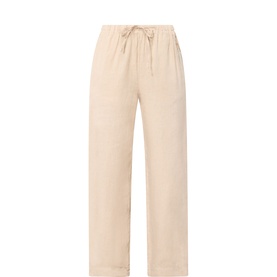 Linen Straight-Leg Trousers