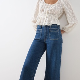 Anessa High-Rise Wide Leg Jeans