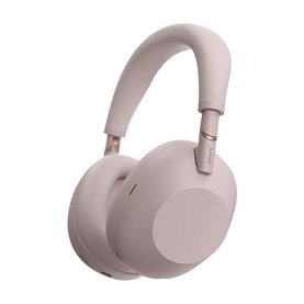 Sony WH1000 Mark 6 Noise Cancelling Bluetooth Over Ear Headphones in pink, padded ear cups and adjustable headband