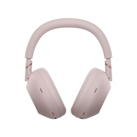 Sony WH1000 Mark 6 Noise Cancelling Bluetooth Over Ear Headphones in pink with rose gold hardware, front view