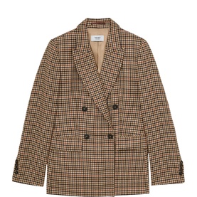 Willow Houndstooth Double-Breasted Blazer