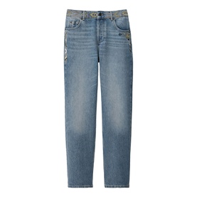 Rizie Embroidered Straight Leg Jeans