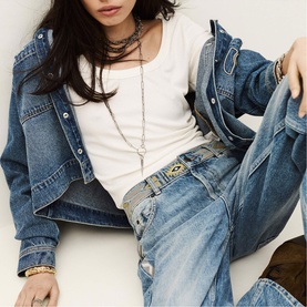 Rizie Embroidered Straight Leg Jeans