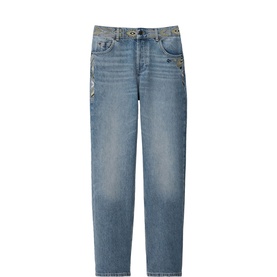 Rizie Embroidered Straight Leg Jeans