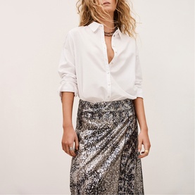 Chiren Curved Hem Classic Shirt