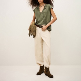 Very Ruffle Tie Front Top