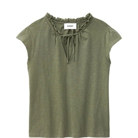 Very Ruffle Tie Front Top