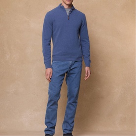 Lunnaigh Lambswool Quarter-Zip Sweater