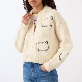 The Crop Raquette Cardigan