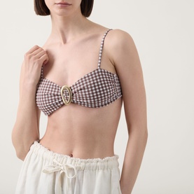 Cabo Verde Gingham Bikini Top