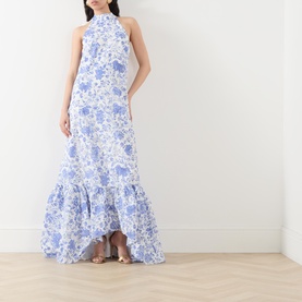 Elin Floral Halter Gown