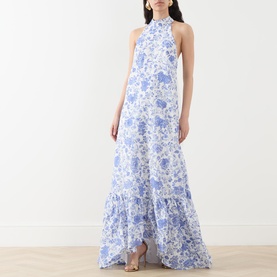 Elin Floral Halter Gown