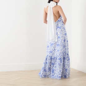 Elin Floral Halter Gown