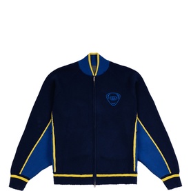 Boca Logo Knitted Zip Sweater