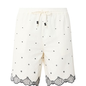 Bohdi Fish Embroidered Shorts