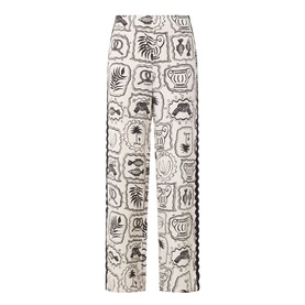 Guicho Printed Straight Leg Trousers