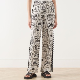 Guicho Printed Straight Leg Trousers
