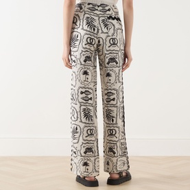 Guicho Printed Straight Leg Trousers