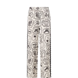 Guicho Printed Straight Leg Trousers