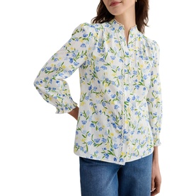 Imelda Floral Scallop Trim Blouse