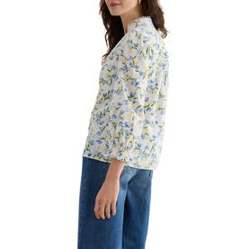 Imelda Floral Scallop Trim Blouse