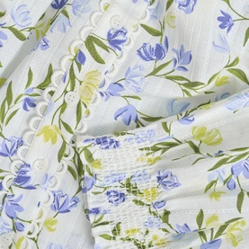 Imelda Floral Scallop Trim Blouse