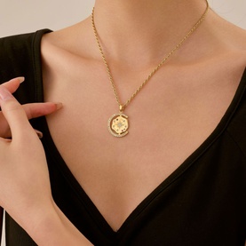 My Sun Moon & Stars Rope Chain Necklace