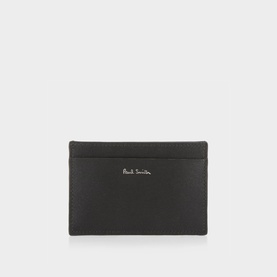 Straw-Grain Leather Card Holder