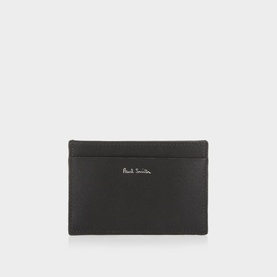 Straw-Grain Leather Card Holder