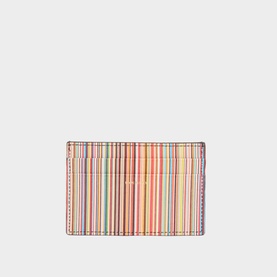 Signature Stripe Card Holder