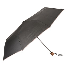 Signature Stripe Trim Telescopic Umbrella