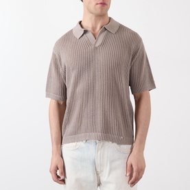 Beverly Rib Knit Polo Shirt