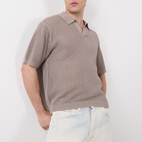 Beverly Rib Knit Polo Shirt