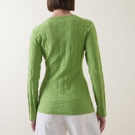 Olsen Checkerboard Knitted Shirt