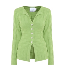 Olsen Checkerboard Knitted Shirt