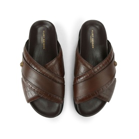 Baron Croc-Embossed Sandals