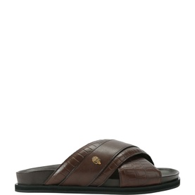 Baron Croc-Embossed Sandals