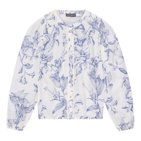 Floral Button Front Blouse