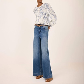 Floral Button Front Blouse
