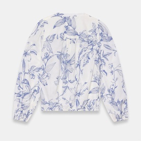 Floral Button Front Blouse