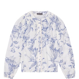 Floral Button Front Blouse