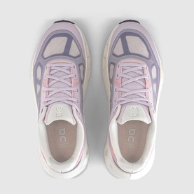 On Running trainers in Orchid Ivory, top-down view showing lavender and pink mesh upper, white chunky sole with On branding.