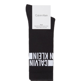 Two-Pack Logo Striped Crew Socks