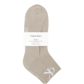 Three-Pack Monogram Logo Quarter Socks