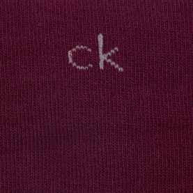 Calvin Klein Socks dark purple adult socks multi pack, close-up of knit fabric with tonal CK logo detail