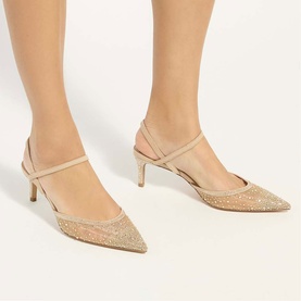 Charismatic Diamante Slingback Pumps