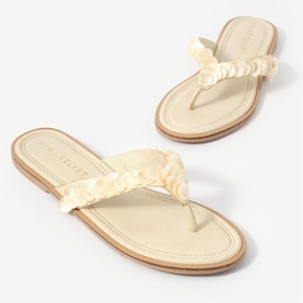 Freya Pearl Detail Flat Sandals
