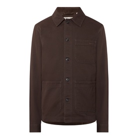 Gant Black Brown casual jacket in 100% cotton, button-front with spread collar and two chest patch pockets
