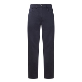 Gant 3049 Jeans in Evening Blue, straight-leg cut, five-pocket styling, silver-tone button fastening