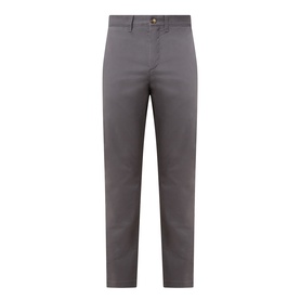 Gant Dusky Anthracite cotton chino trousers with gold-tone button, slim tapered leg and front slash pockets